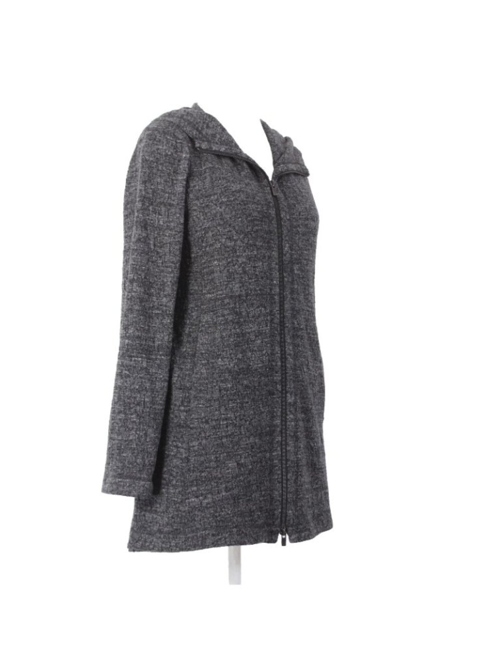 Eileen Fisher Jacket Sz XS Charcoal Black Zipper Pockets Stretch Cotton Poly - Picture 5 of 11
